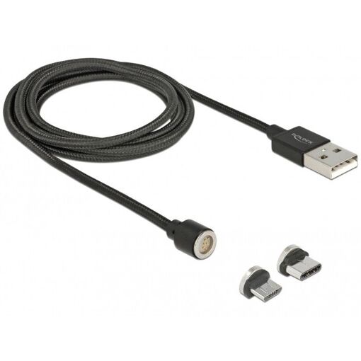 Conjunto Delock Magnet USB F - Cable de 1,1 m para datos y carga
