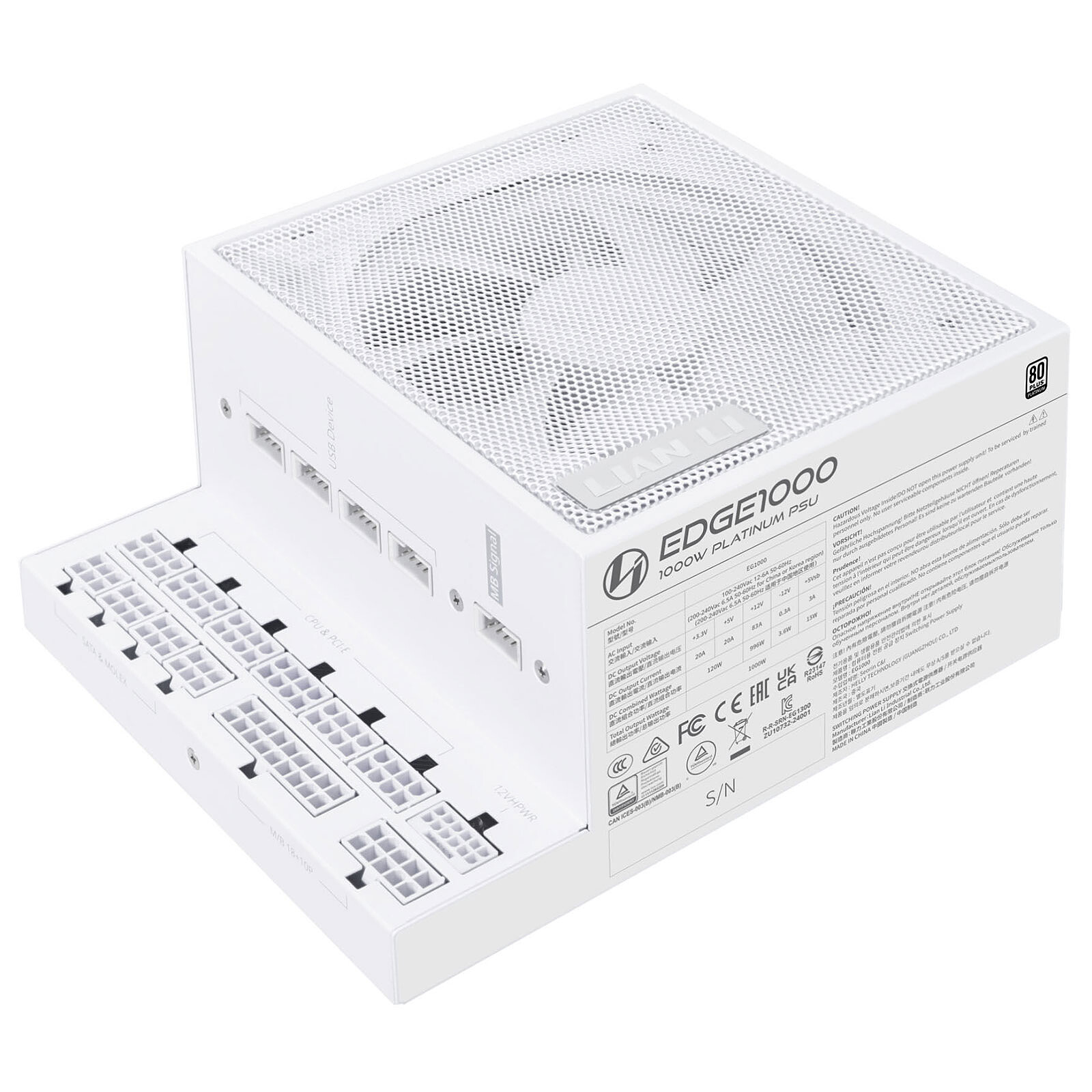 Lian Li Edge 1000W 80PLUS Platinum - White 