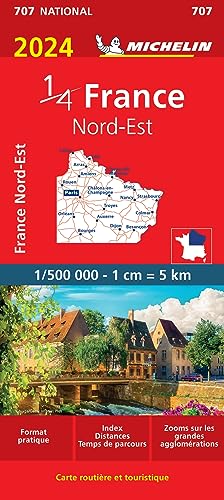 Mapa de carreteras y turismo Michelin del noreste de Francia 1:500.000 (Mapas nacionales Michelin)