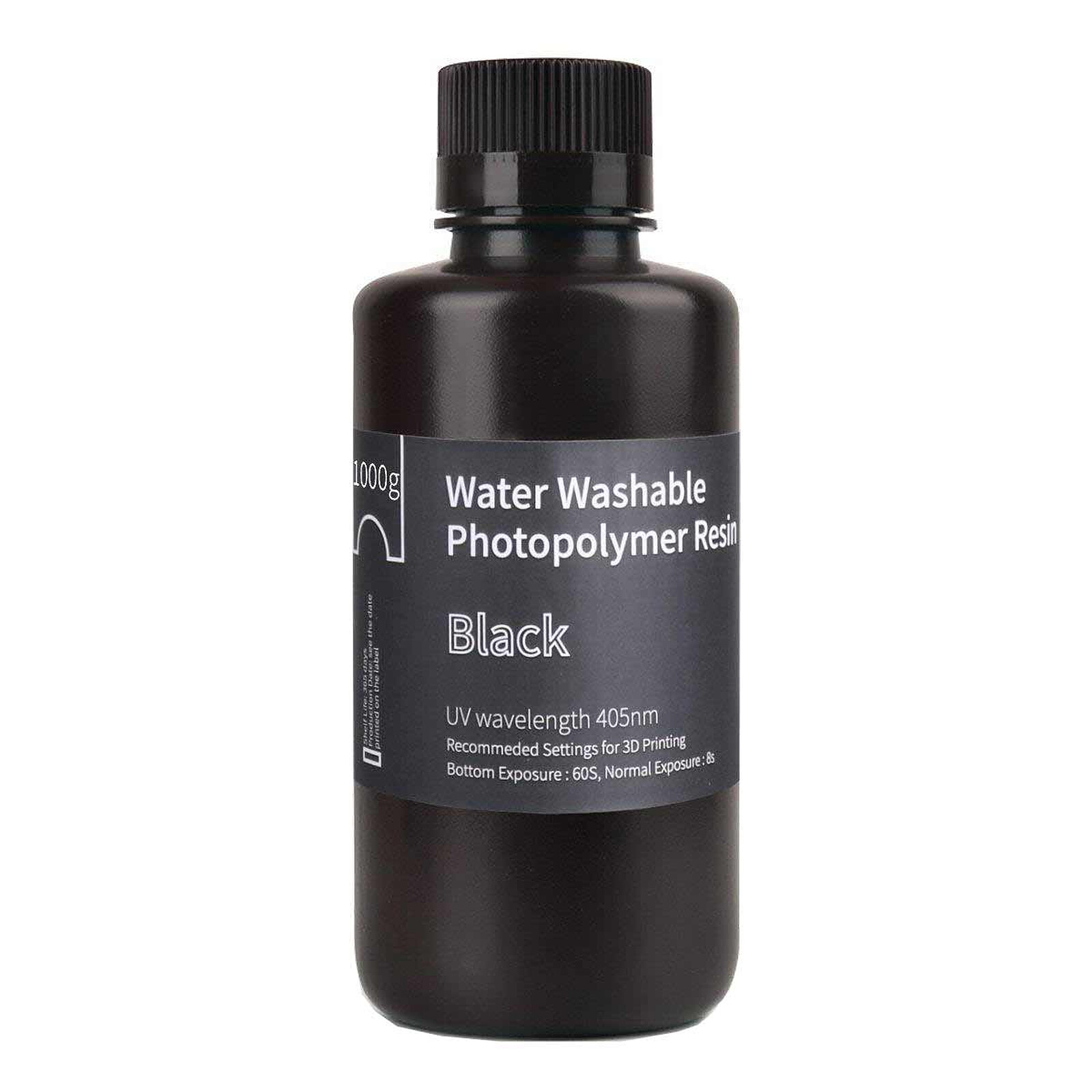 Elegoo Photopolymer LCD resin, water washable (1000 g) - Black