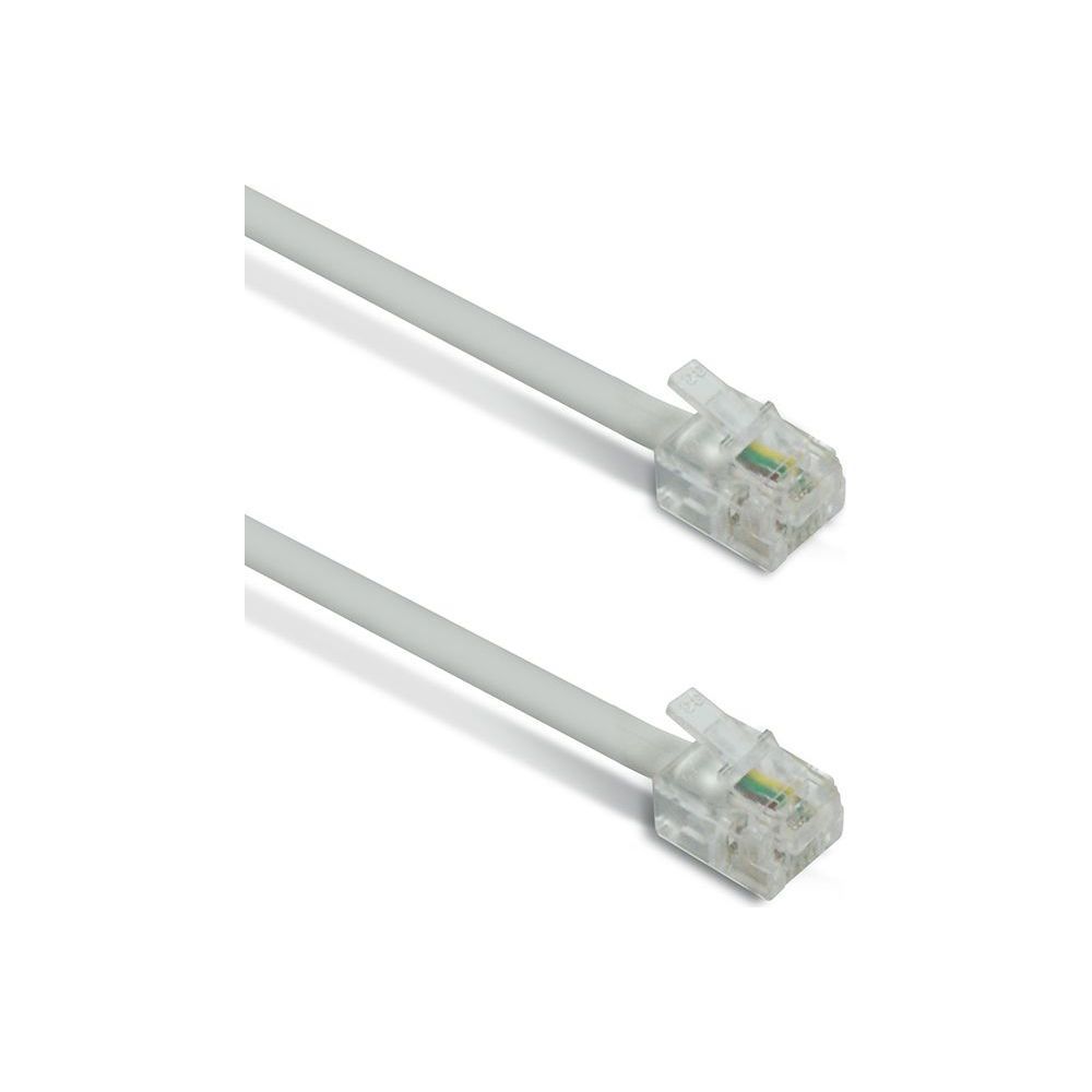 Metronic Flat Telephone Cable RJ11 Male/Male