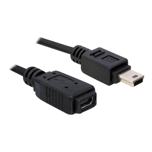 Delock USB Cable - Mini USB Type B (M) to Mini USB Type B (F) - 1m