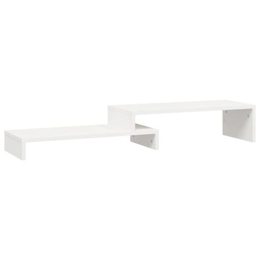 Soporte para monitor VIDAXL Blanco (52-101) x 22 x 14 cm Madera de pino sólida