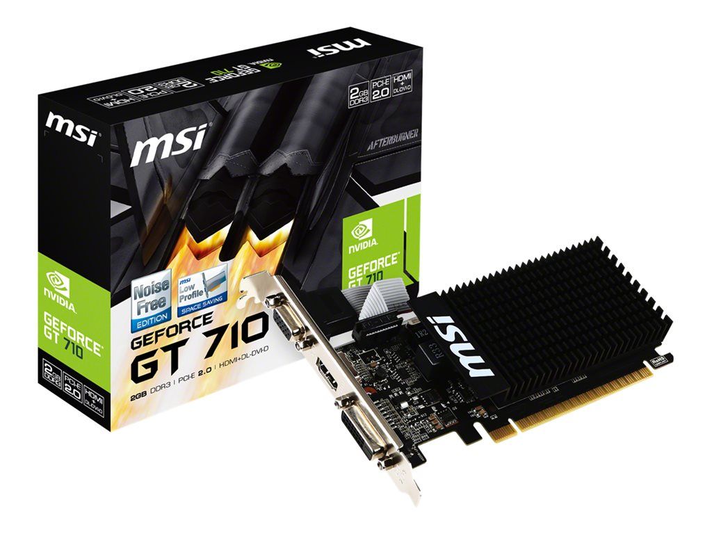 MSI GT 710 2GD3H LP Graphics Card - GF GT 710 - 2GB DDR3 - PCIe 2.0 x16 Low Profile