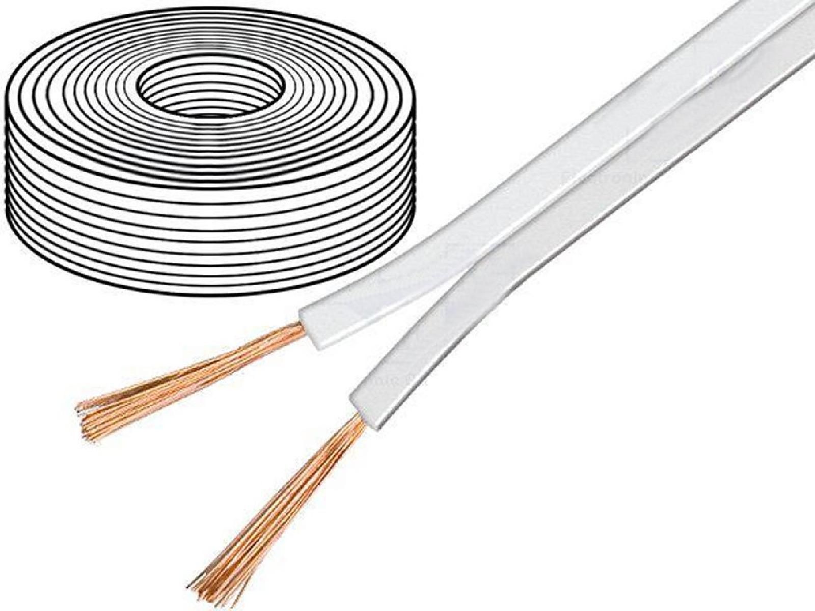 Wentronic Goobay Speaker Cable - 0.5mm² - 10m - White