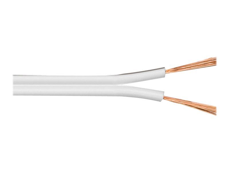 Câble de haut-parleur MicroConnect - 1,5 mm² - Fil nu sur fil nu - 50 m - Blanc
