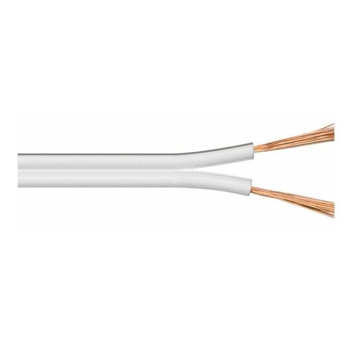MicroConnect Speaker Cable - 1.5mm² - Bare Wire to Bare Wire - 100m - White
