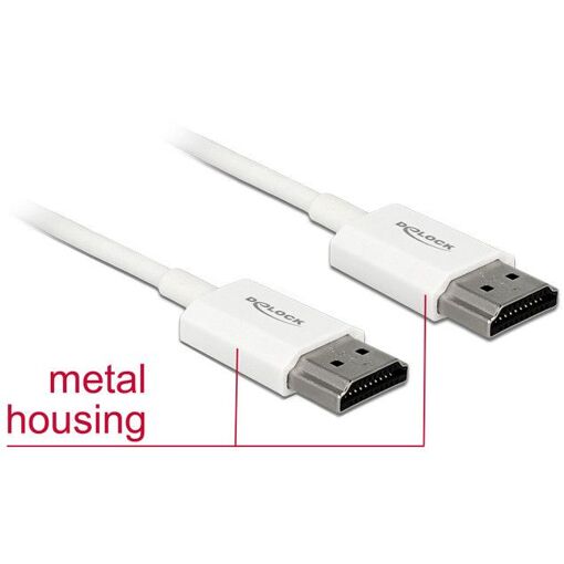 Câble HDMI Haute Vitesse Delock avec Ethernet - 4,5 m - Blanc