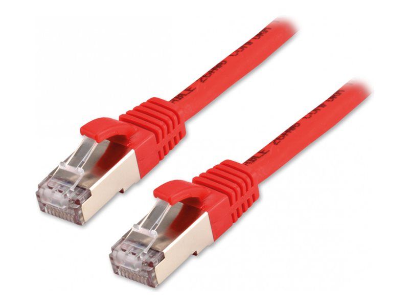 MCL Network Cable - 5m, CAT 8.1 SFTP, 6mm, Halogen & Hook-Free, Red