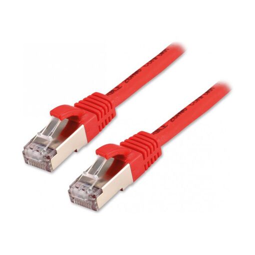 Cable de red MCL - 5 m, CAT 8.1 SFTP, 6 mm, sin halógeno y sin gancho, rojo