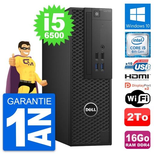 Computadora Dell Precision T3420 SFF - i5-6500, 16GB de RAM, 2TB HDD, Windows 10, WiFi