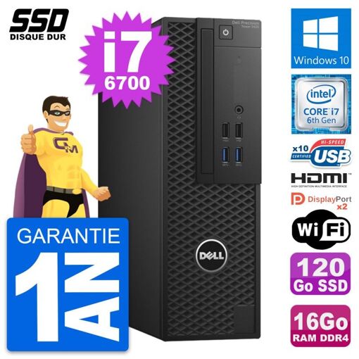 Dell Precision T3420 SFF, Core i7-6700, 16GB RAM, 120GB SSD, Windows 10, WiFi