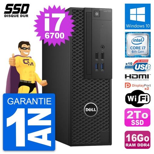 Computadora Dell Precision T3420 SFF - Procesador i7-6700, 16 GB de RAM, 2 TB SSD, HDMI