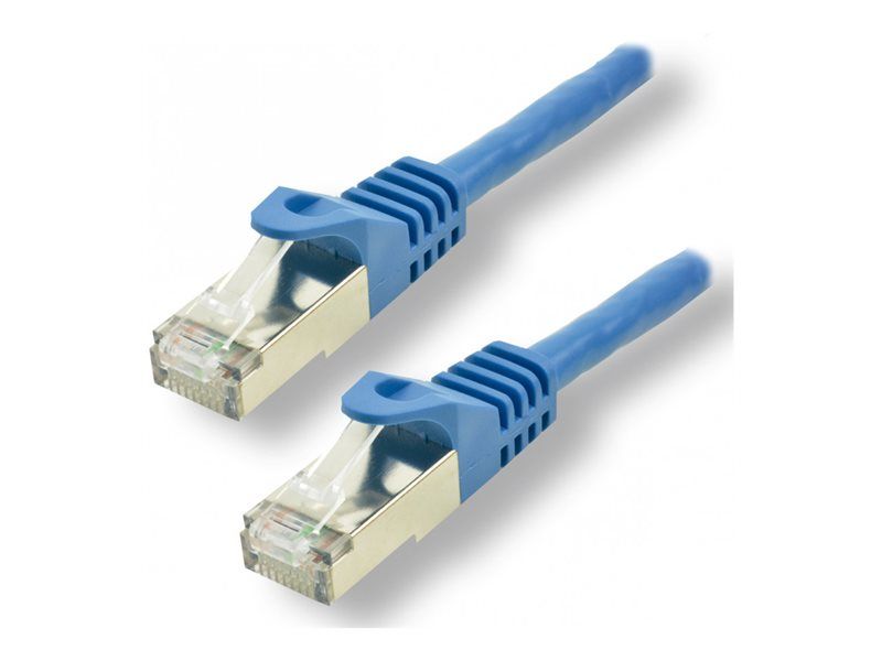 MCL RJ-45 (M) to RJ-45 (M) Cable - 50 cm - 6.2 mm - SFTP Cat 7 - Halogen Free, Molded, Hookless - Blue