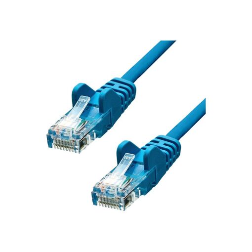 Cable de conexión ProXtend RJ-45 (M) a RJ-45 (M) - 50 cm - UTP CAT 5e - Moldado, sin gancho - Azul