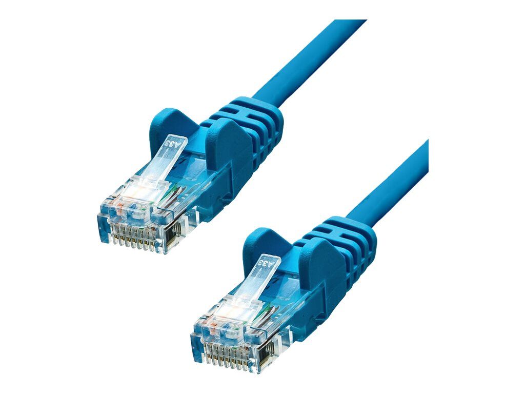 ProXtend RJ-45 (M) to RJ-45 (M) Cable - 50cm - UTP CAT 5e - Molded, Hookless - Blue