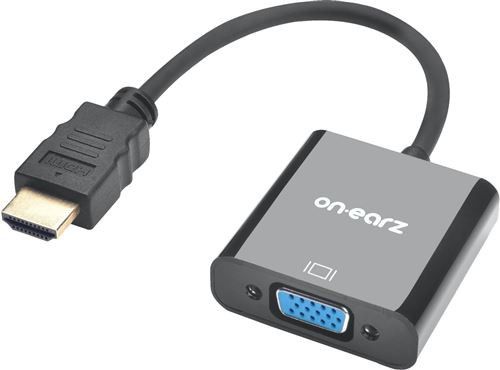 ON EARZ MOBILE GEAR HDMI Male to VGA Female Audio Adapter - Black