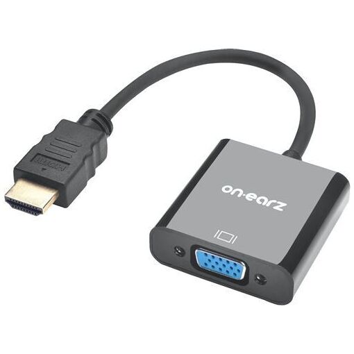 ON EARZ MOBILE GEAR HDMI Male to VGA Female Audio Adapter - Black