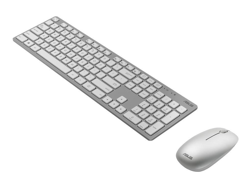 Asus W5000 Wireless Keyboard and Mouse 2.4GHz Gray White
