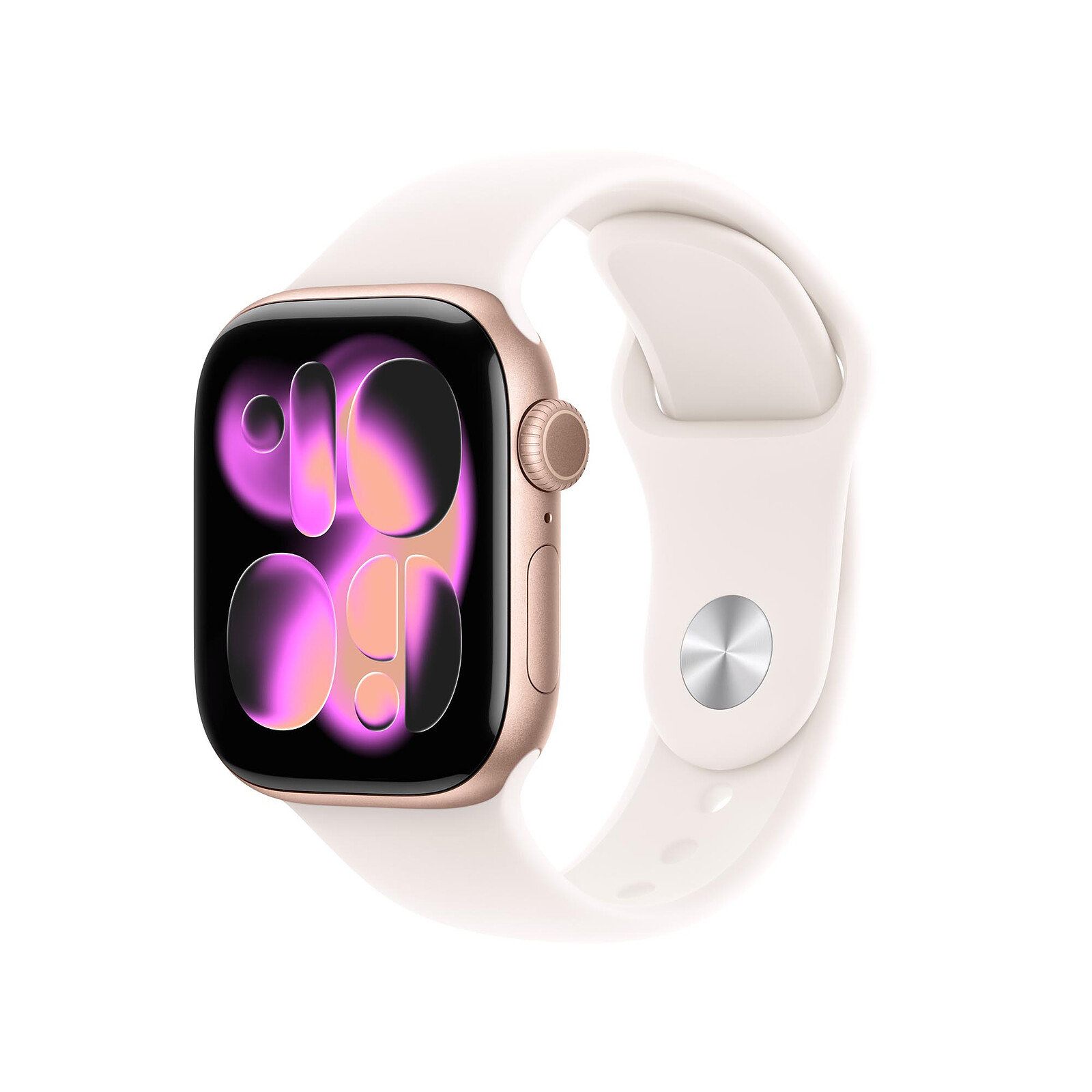 Apple Watch Series 11, GPS + Cellular, 42mm, Aluminum, Rose Gold Sport Band, Pink S/M