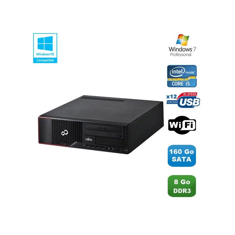 Fujitsu Esprimo E700 E90+ SFF Desktop - Core i5-2400, 8GB RAM, 160GB HDD, DVD Burner, WiFi