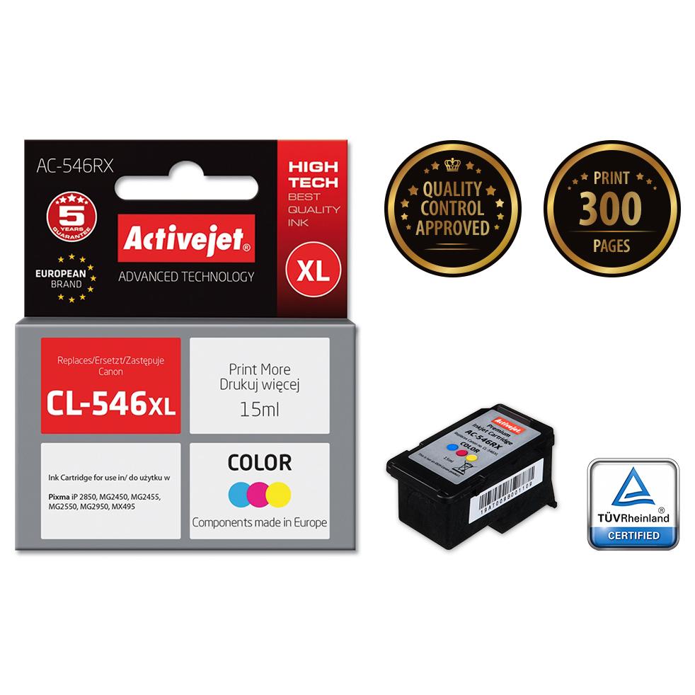 Activejet Ink Cartridge AC-546RX (Premium - 15ml - Color)