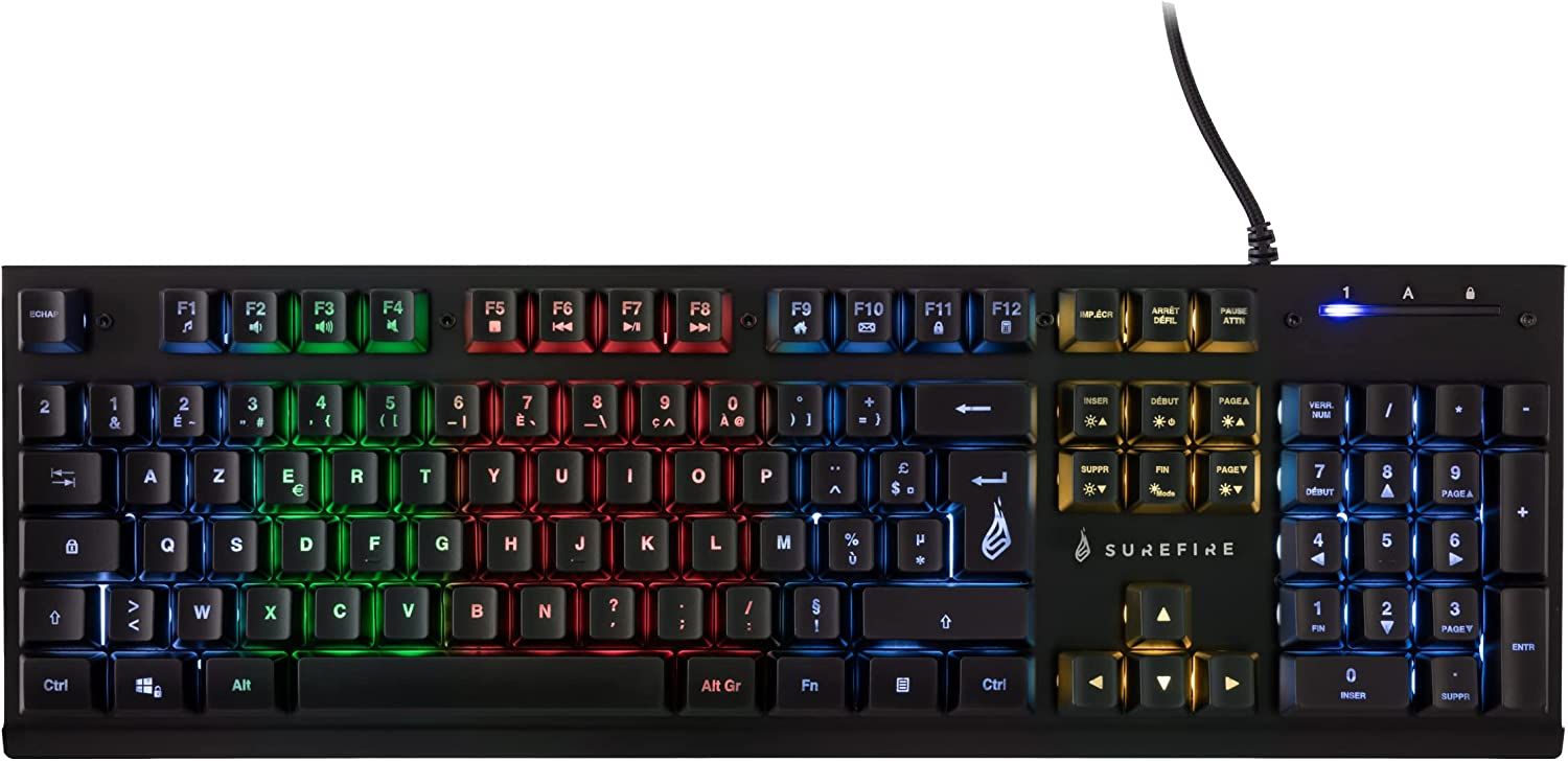 Verbatim AZERTY Black Metal Gaming Keyboard