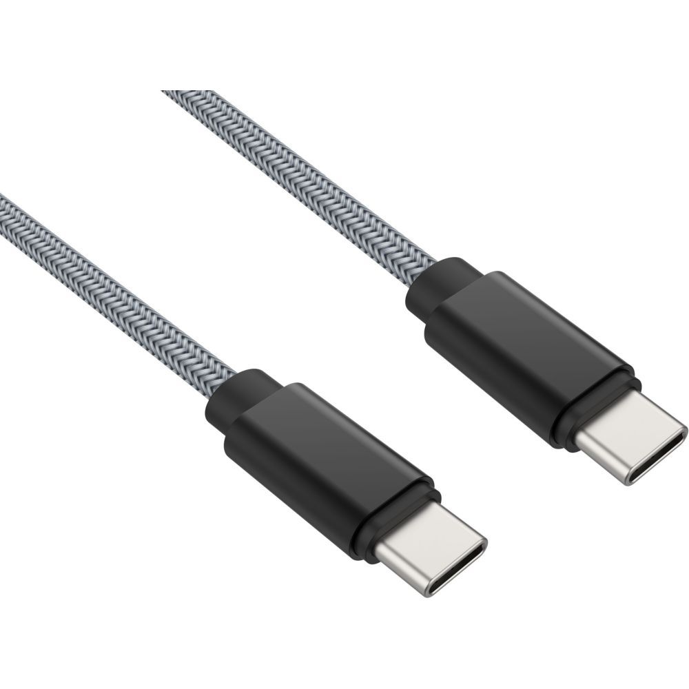 Cable Adeqwat USB-C a USB-C, 2m, Gris