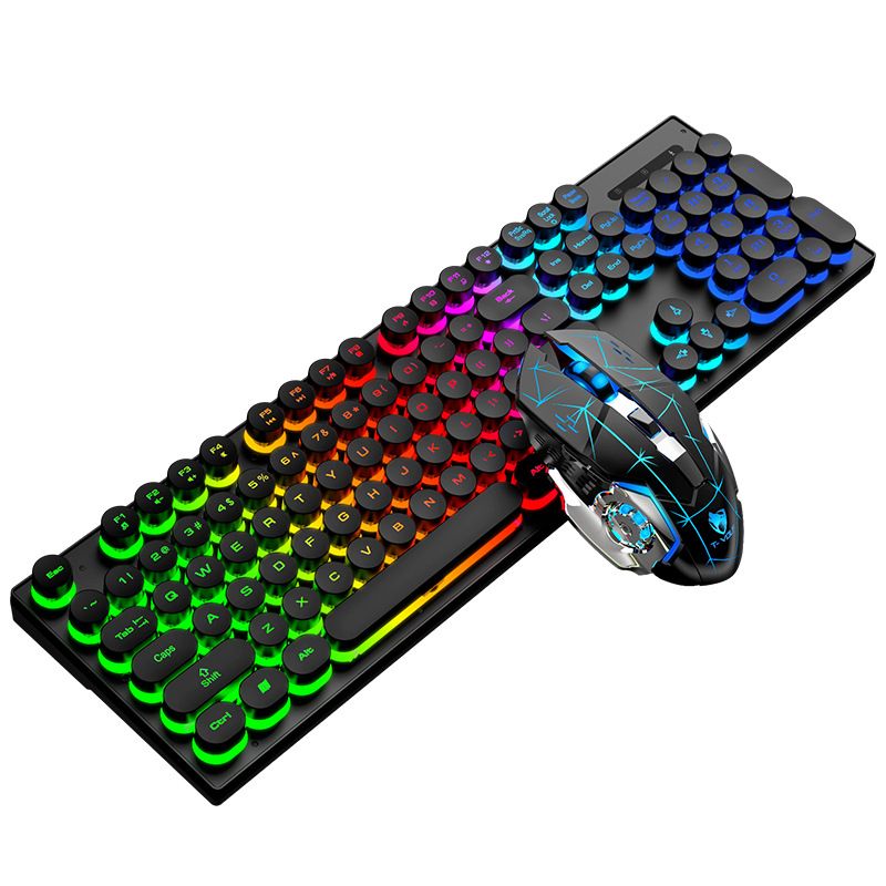 Conjunto de teclado y ratón para juegos de Le Loup Ray con iluminación LED