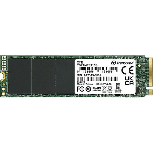 SSD Transcend 115S - 2 To - M.2 2280 (double face) - PCIe 3.0 x4 (NVMe)
