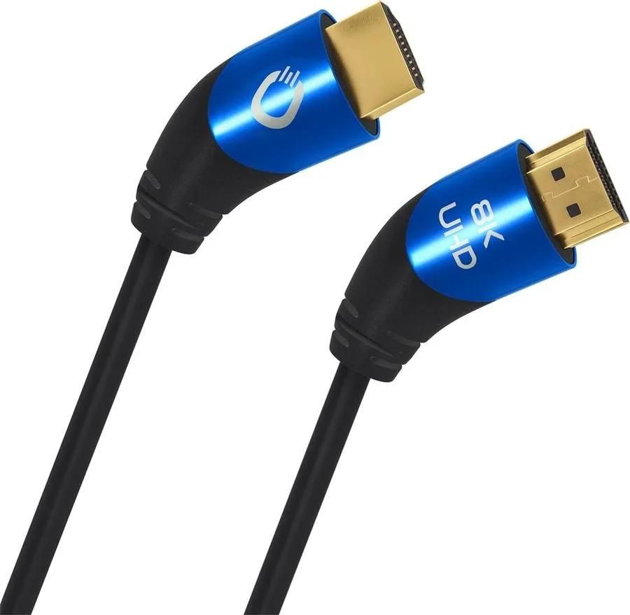Oehlbach Shape Magic HDMI Cable (1.5m) - Black, UHD 4K/8K, HDR Support