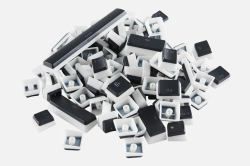 Glorious PC Gaming Race Aura Keycaps - 105 Keys, ANSI, Black/White