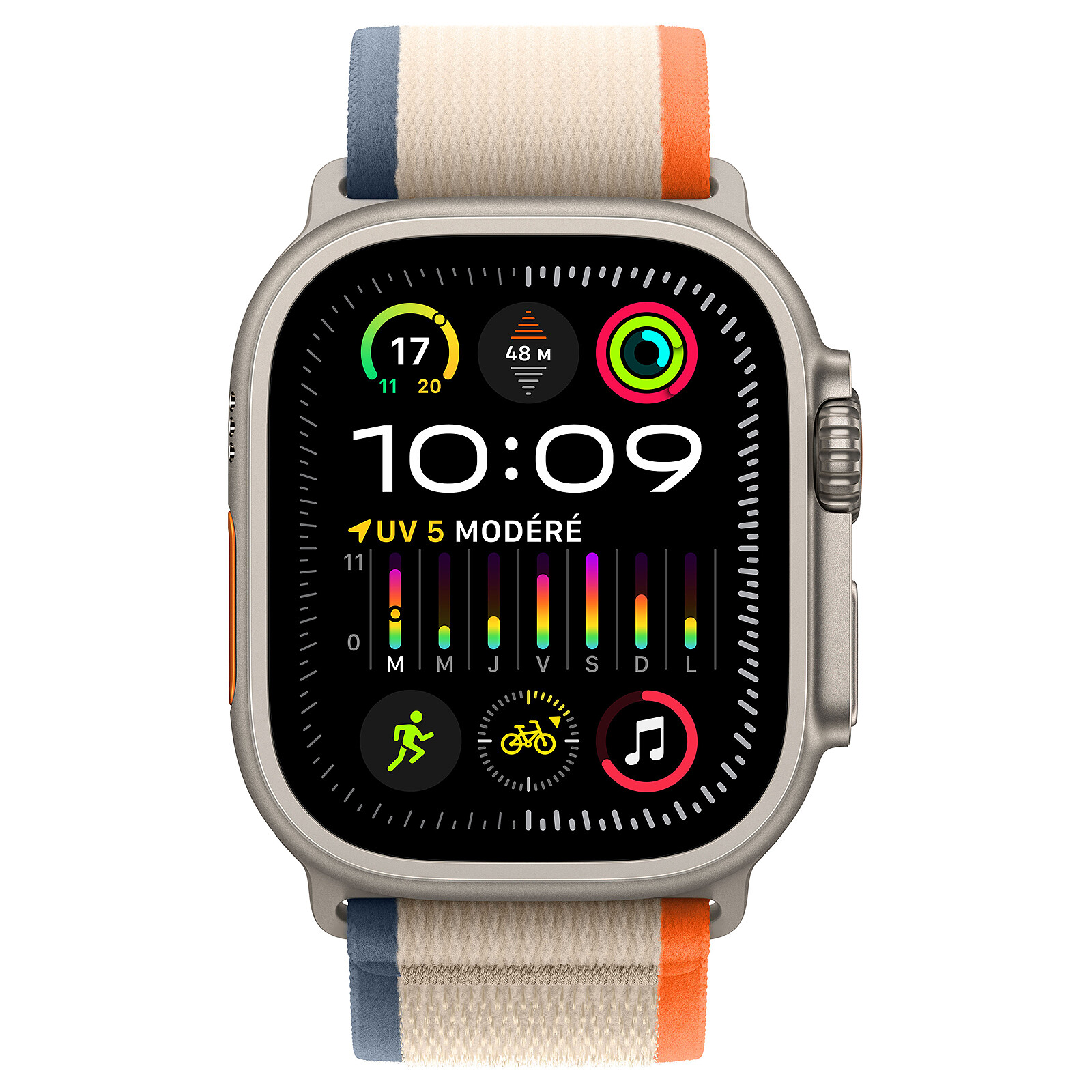 Apple Watch Ultra 2 GPS + Cellular Titanium Case Orange/Beige Trail Loop 49 mm - S/M