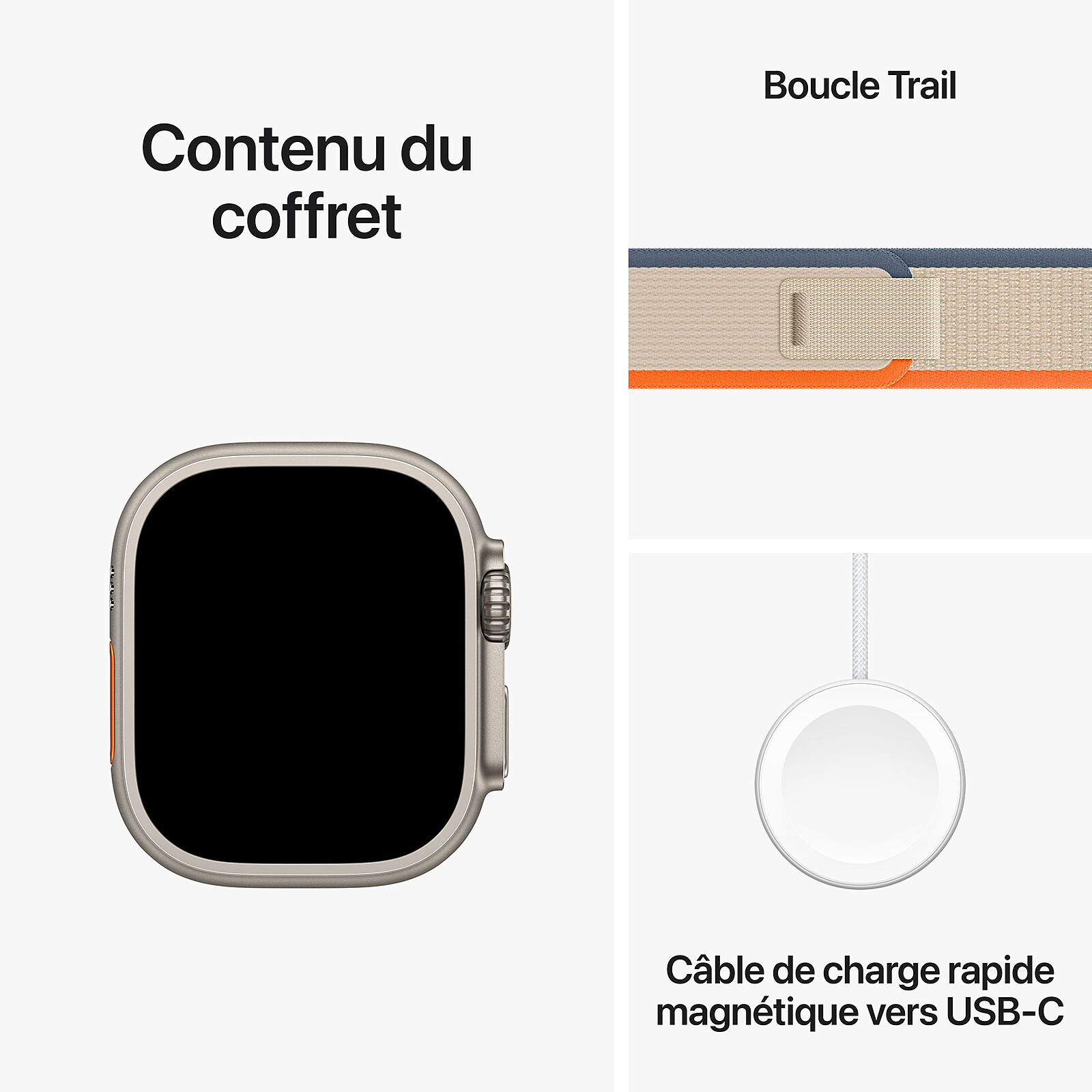 Apple Watch Ultra 2 GPS + Cellular Titanium Case Orange/Beige Trail Loop 49 mm - S/M