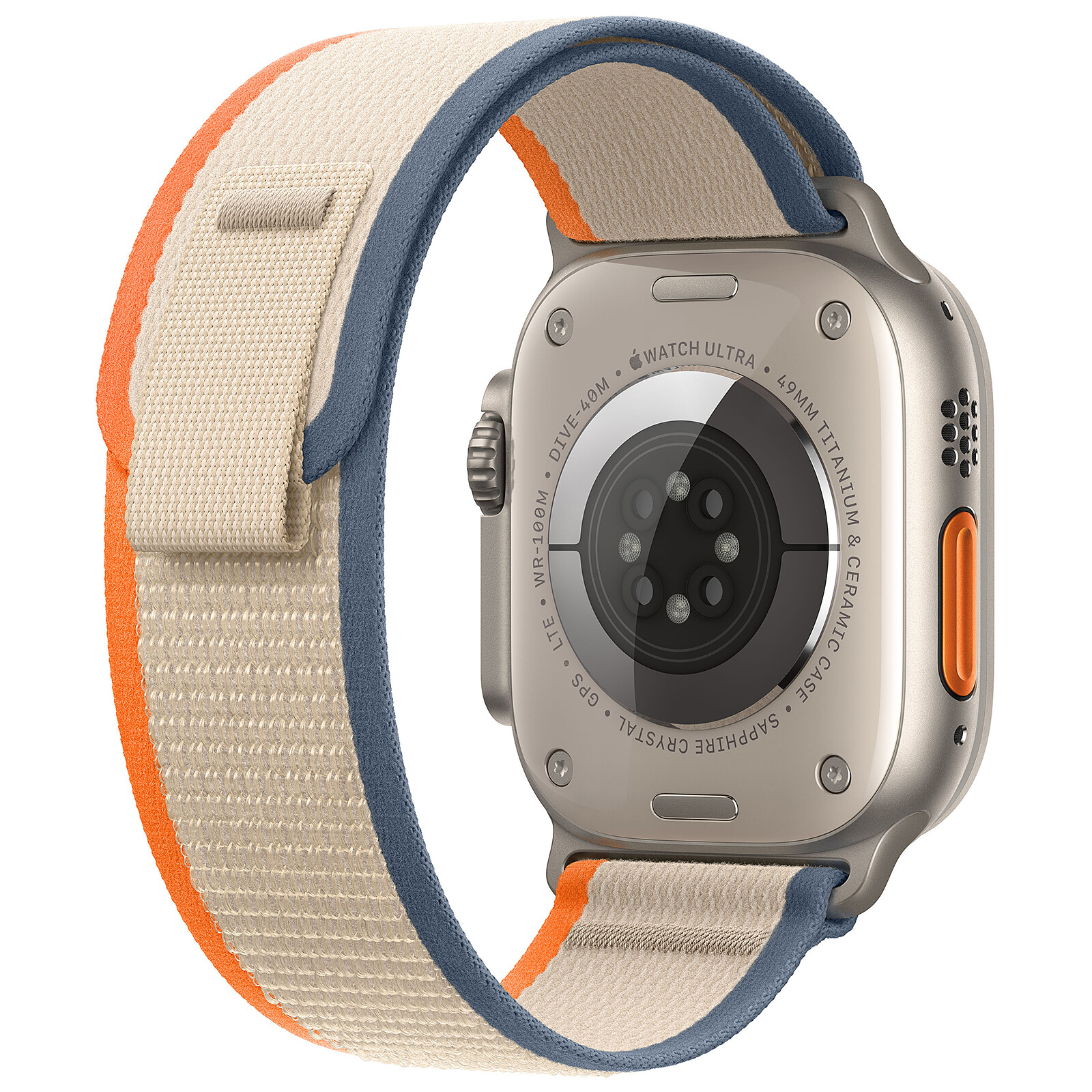 Apple Watch Ultra 2 GPS + Cellular Titanium Case Orange/Beige Trail Loop 49 mm - S/M