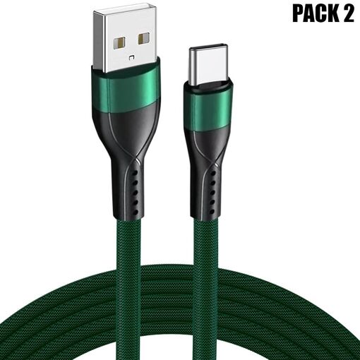 E.F.Connection USB-C Cable Set (2x1m) - Green