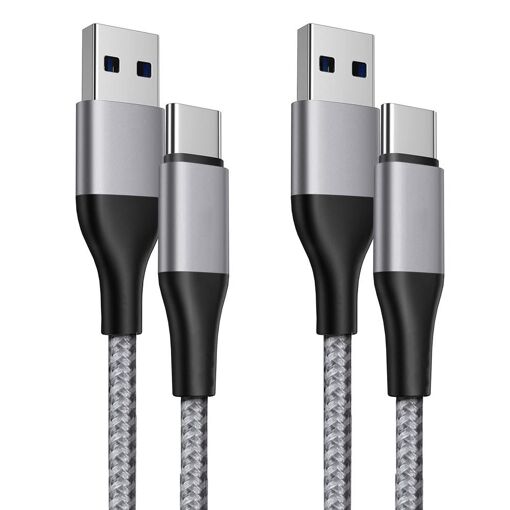 2x USB-C to USB-A Nylon Quick Charge Cable for Samsung Galaxy A Series