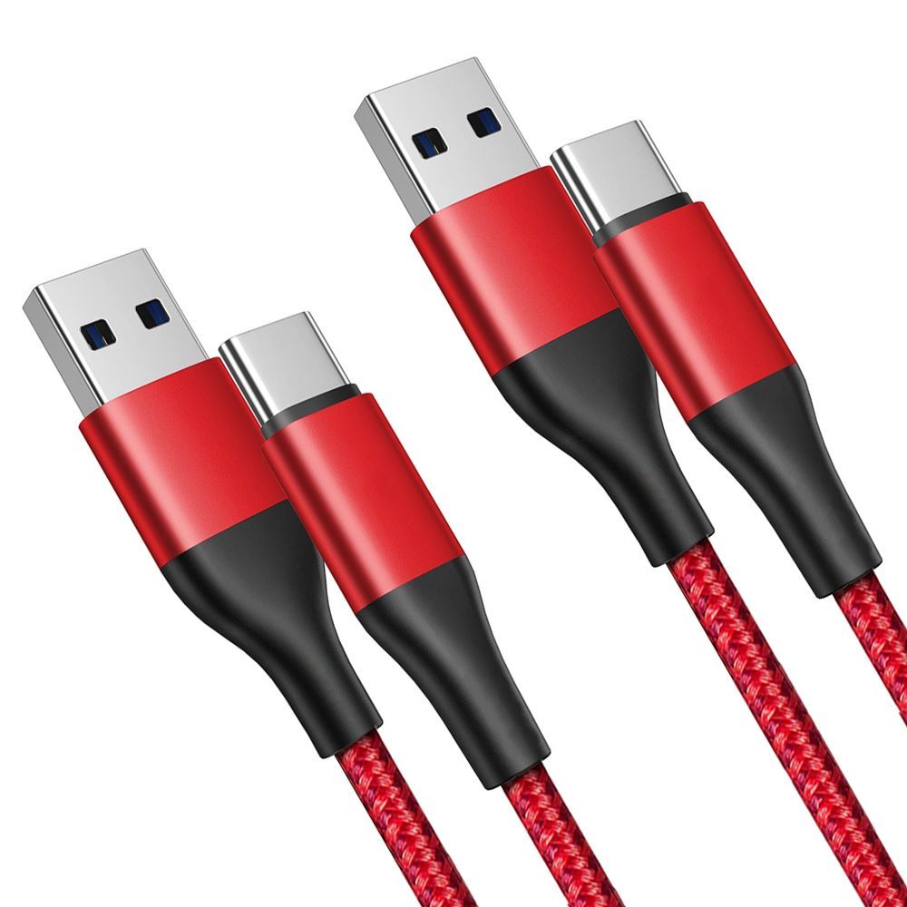 2 Cables de carga rápida USB-C a USB-A 3A para la serie Samsung Galaxy M