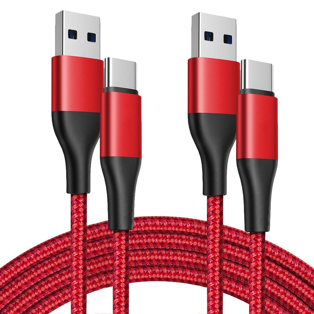 E.F.Connection USB-C Fast Cable Set for Xiaomi Devices - 2x1 Meter Red