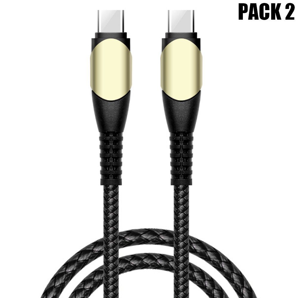 E.F.Connection 60W USB-C to USB-C Cable (1M, Nylon, Black) for Samsung Galaxy A Series