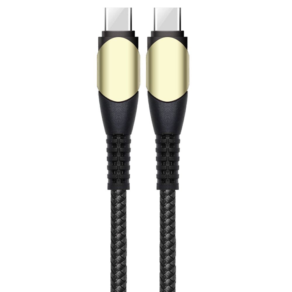Câble USB-C vers USB-C de charge rapide 60W pour Xiaomi 12 Pro, 12T, 13 Ultra et autres - Nylon renforcé noir 1m - E.F.Connection