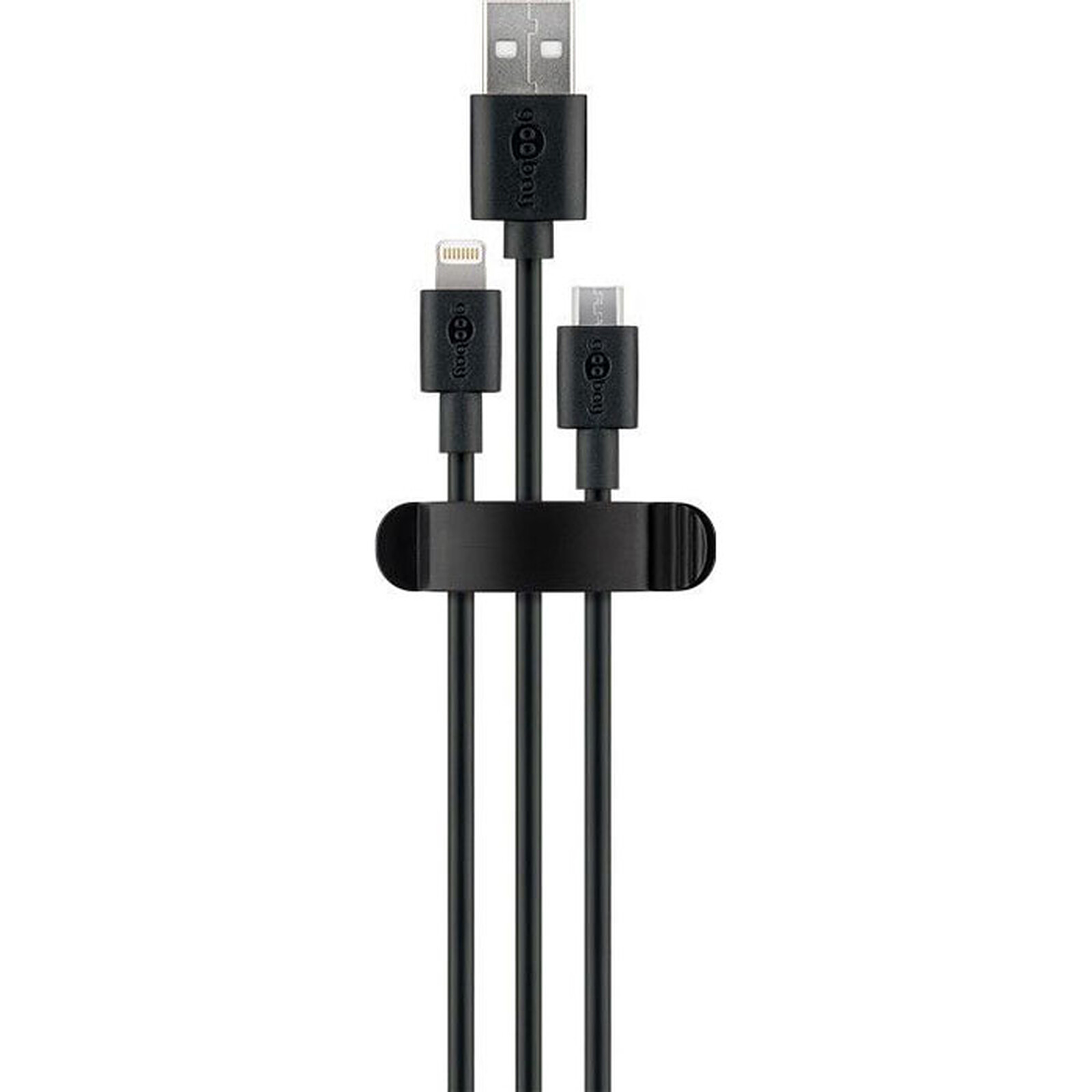 Goobay 3 Slot Cable Management - Black