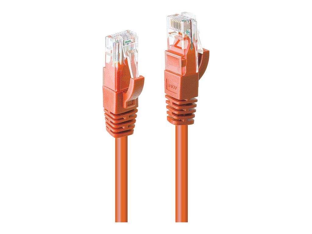 Lindy Cat6 Molded Cable, Orange