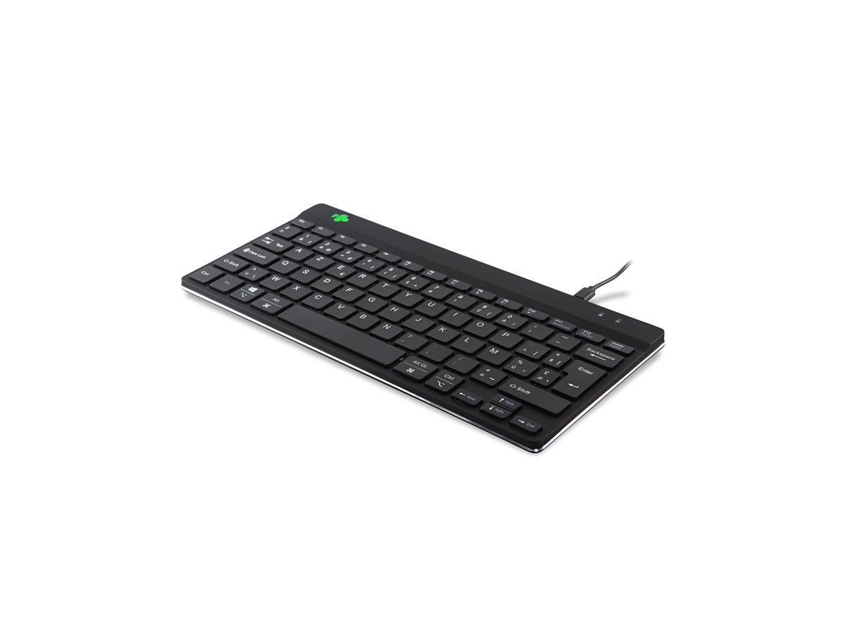R-Go Ergonomic Compact Keyboard Break - Keyboard - USB - AZERTY - Belgian - Black