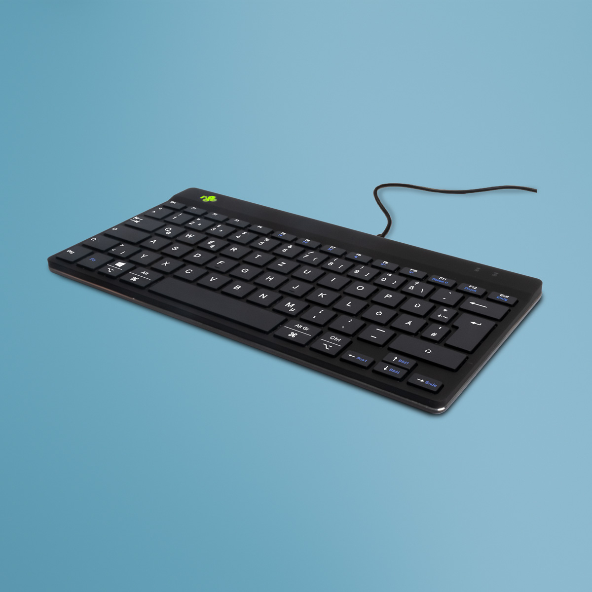 R-Go Tools R-Go Compact Break Ergonomic Keyboard, QWERTZ (DE), Wired, Black