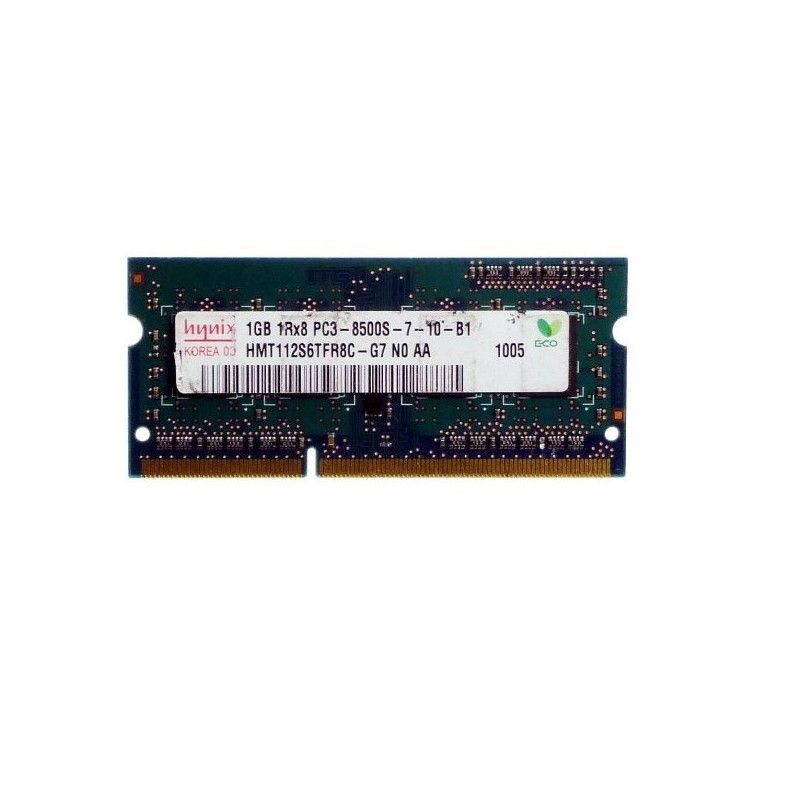 Hynix 1GB SODIMM DDR3 RAM (HMT112S6TFR8C-G7, PC3-8500S, 1066MHz CL7)