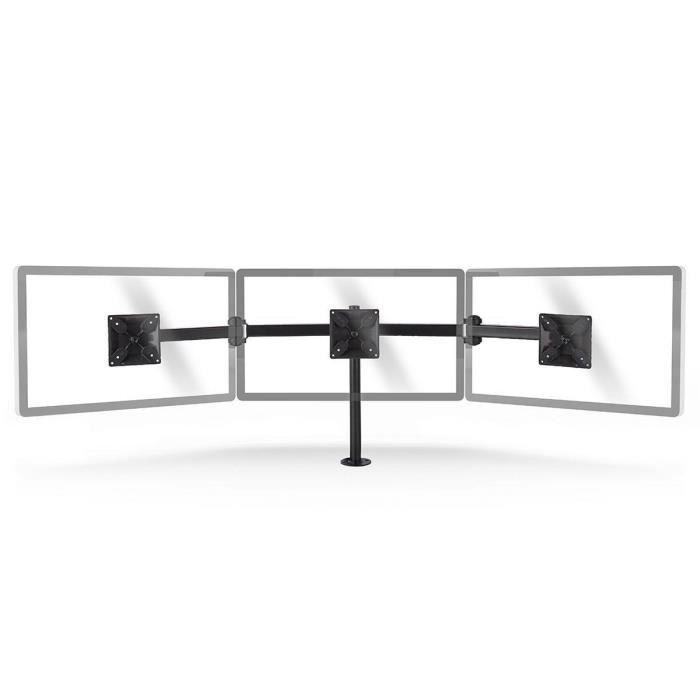 Nedis® Monitor Stand for 3 Screens, 14-24", 75x75 / 100x100, Full Movement
