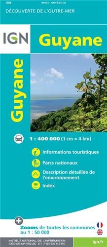 Mapa turístico Guyana 1:400.000 - Ultramar (Mapa IGN)