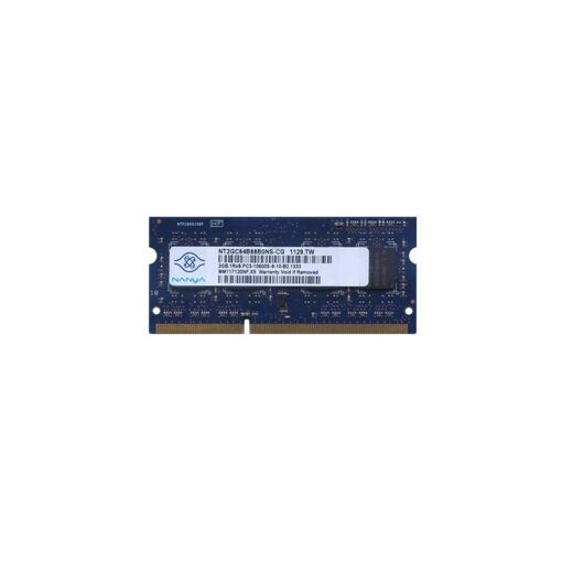 Módulo de memoria Nanya 2GB DDR3 SODIMM (NT2GC64B88B0NS-CG, PC3-10600S, 1333MHz CL9)