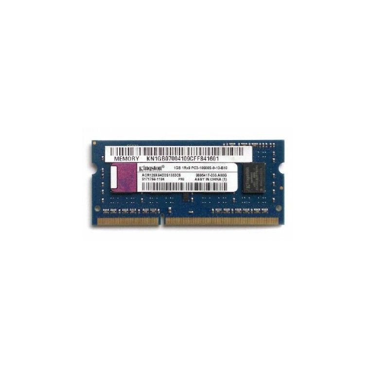 Kingston 1GB DDR3 SODIMM Memory (PC3-10600S, 1333MHz, CL9)